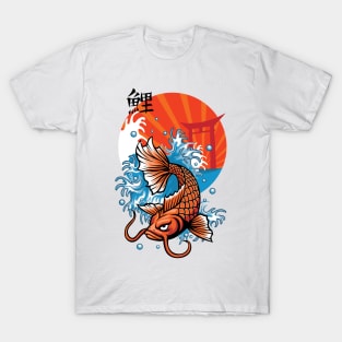 Asian Culture Japanese Koi Fish Japan Carp in the Pond T-Shirt